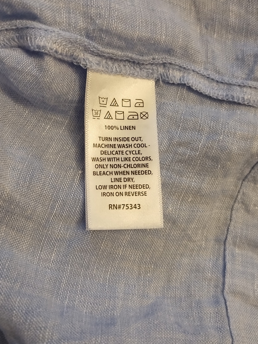 Rachel Zoe Light Blue Linen Blend Short Sleeve Top - Picture 5 of 9